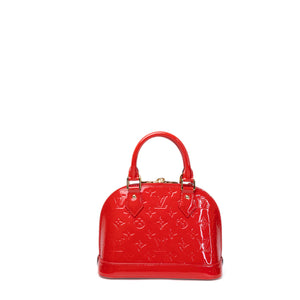 LOUIS VUITTON ALMA BB MONOGRAM PATENT RED GHW
