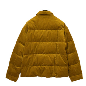 PRADA COTTON CORDUROY DOWN PUFFER MEN JACKET BROWN SIZE M
