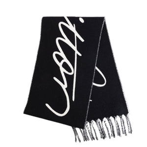 LOUIS VUITTON SIGNATURE SCARF BLACK & WHITE WOOL