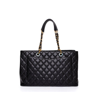 CHANEL CAVIAR GRAND SHOPPING TOTE BAG XL BLACK GHW