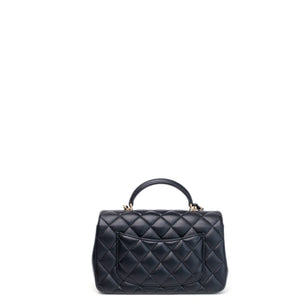 CHANEL CLASSIC FLAP MINI RECTANGULAR TOP HANDLE BAG LAMBSKIN GHW (MICROCHIP)