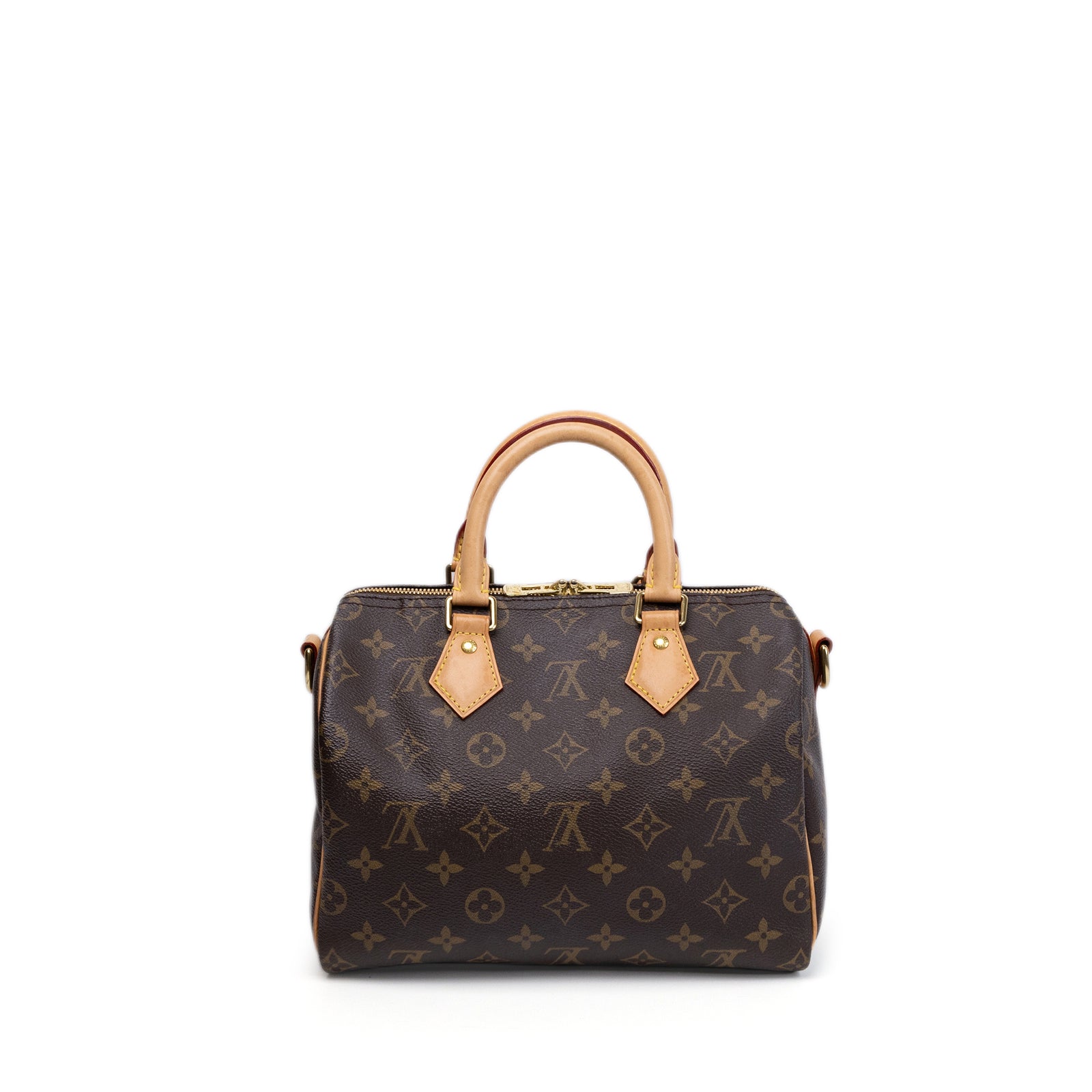 LOUIS VUITTON SPEEDY 25 BROWN MONOGRAM CANVAS GHW (MICROCHIP)