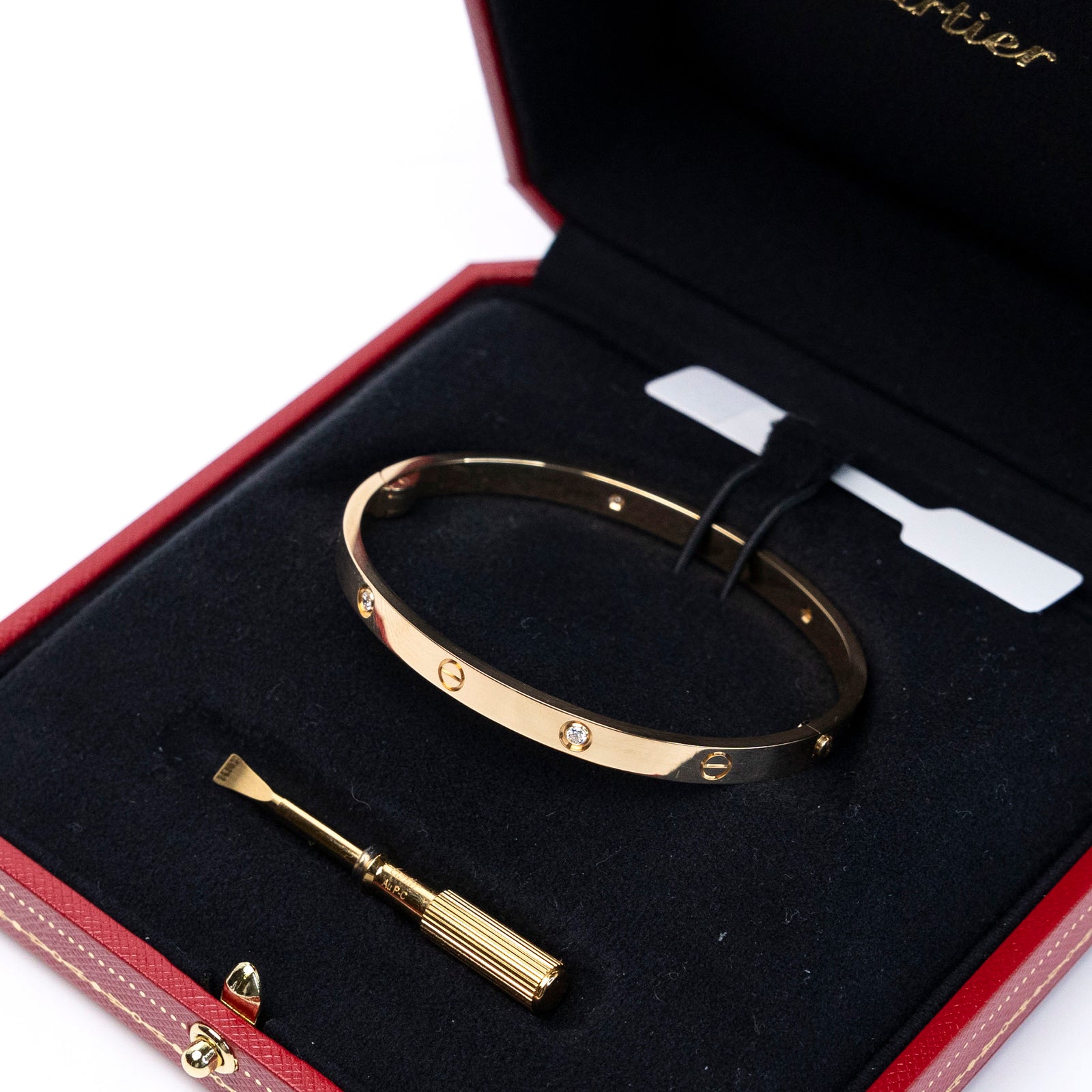 CARTIER LOVE 18K YELLOW GOLD BRACELET WITH DIAMOND