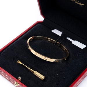 CARTIER LOVE 18K YELLOW GOLD BRACELET WITH DIAMOND