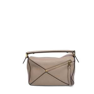 LOEWE SMALL PUZZLE BAG GRAINED CALFSKIN SAND GHW