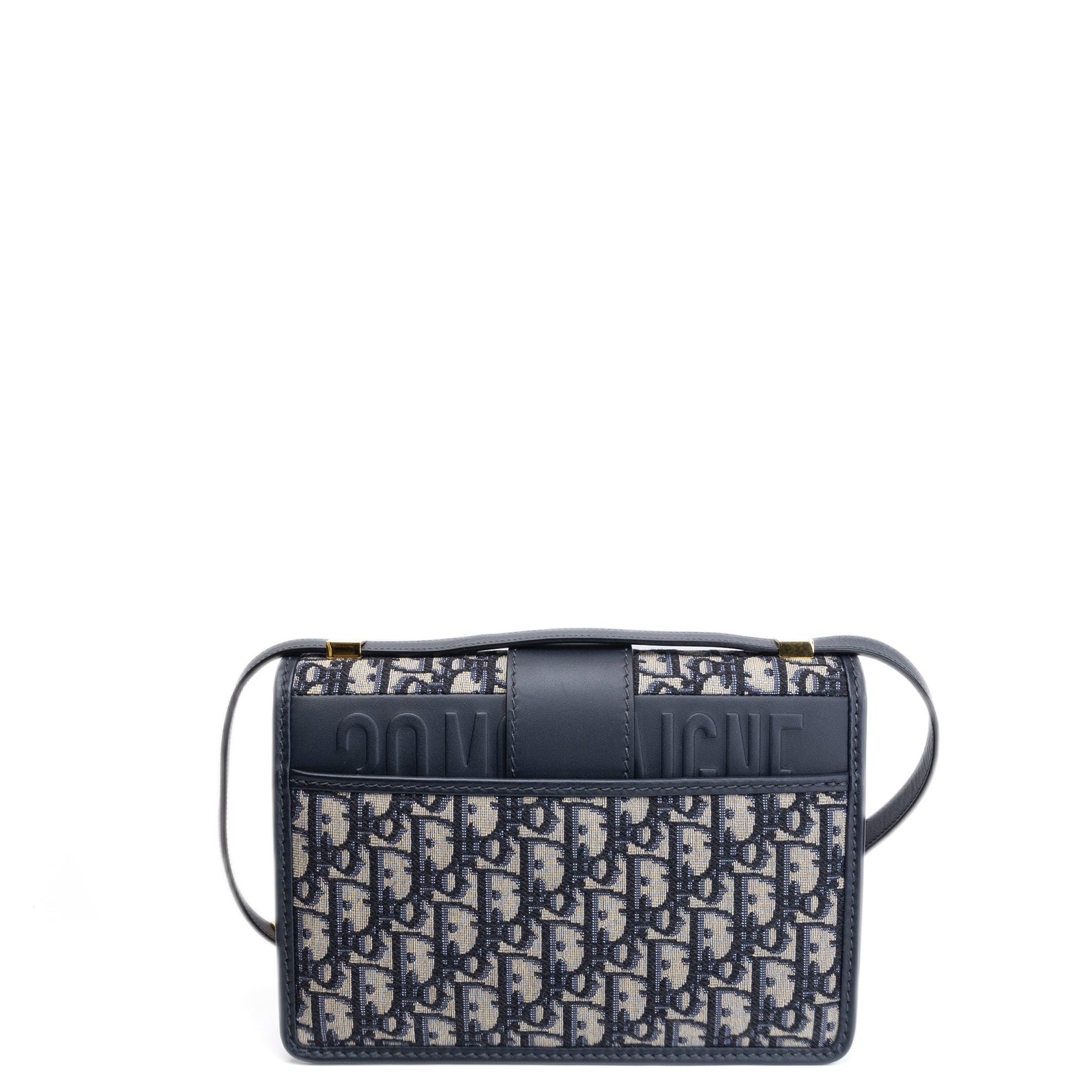 CHRISTIAN DIOR 30 MONTAIGNE BAG BLUE OBLIQUE JACQUARD GHW