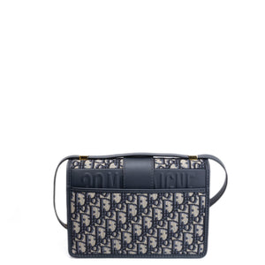 CHRISTIAN DIOR 30 MONTAIGNE BAG BLUE OBLIQUE JACQUARD GHW
