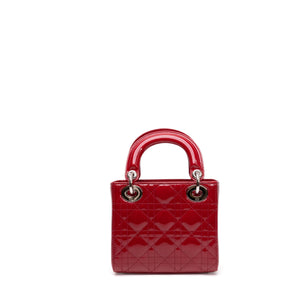CHRISTAIN DIOR MINI LADY DIOR PATENT RED SHW