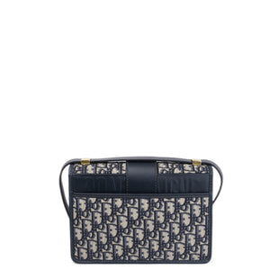 CHRISTIAN DIOR 30 MONTAIGNE BAG BLUE OBLIQUE JACQUARD GHW