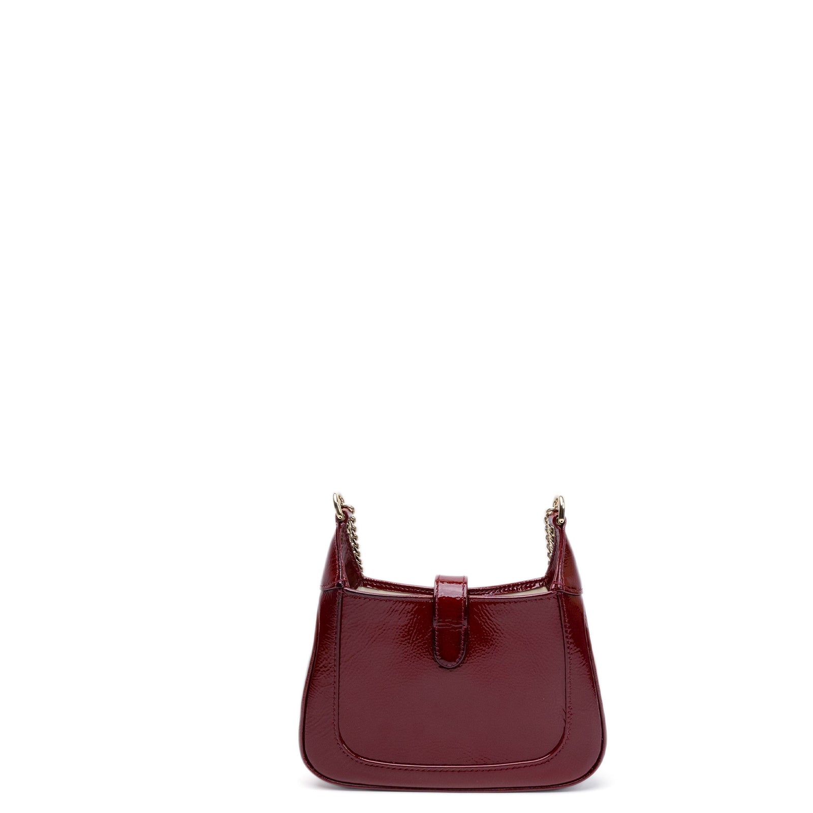 GUCCI JACKIE NOTTE MINI BAG RED PATENT LEATHER GHW
