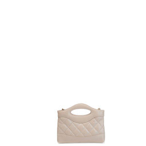 CHANEL 31 BAG NANO BEIGE LAMBSKIN LGHW