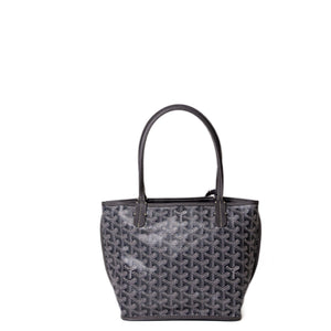 GOYARD MINI ANJOU TOTE BAG CANVAS / CALFSKIN GREY SHW