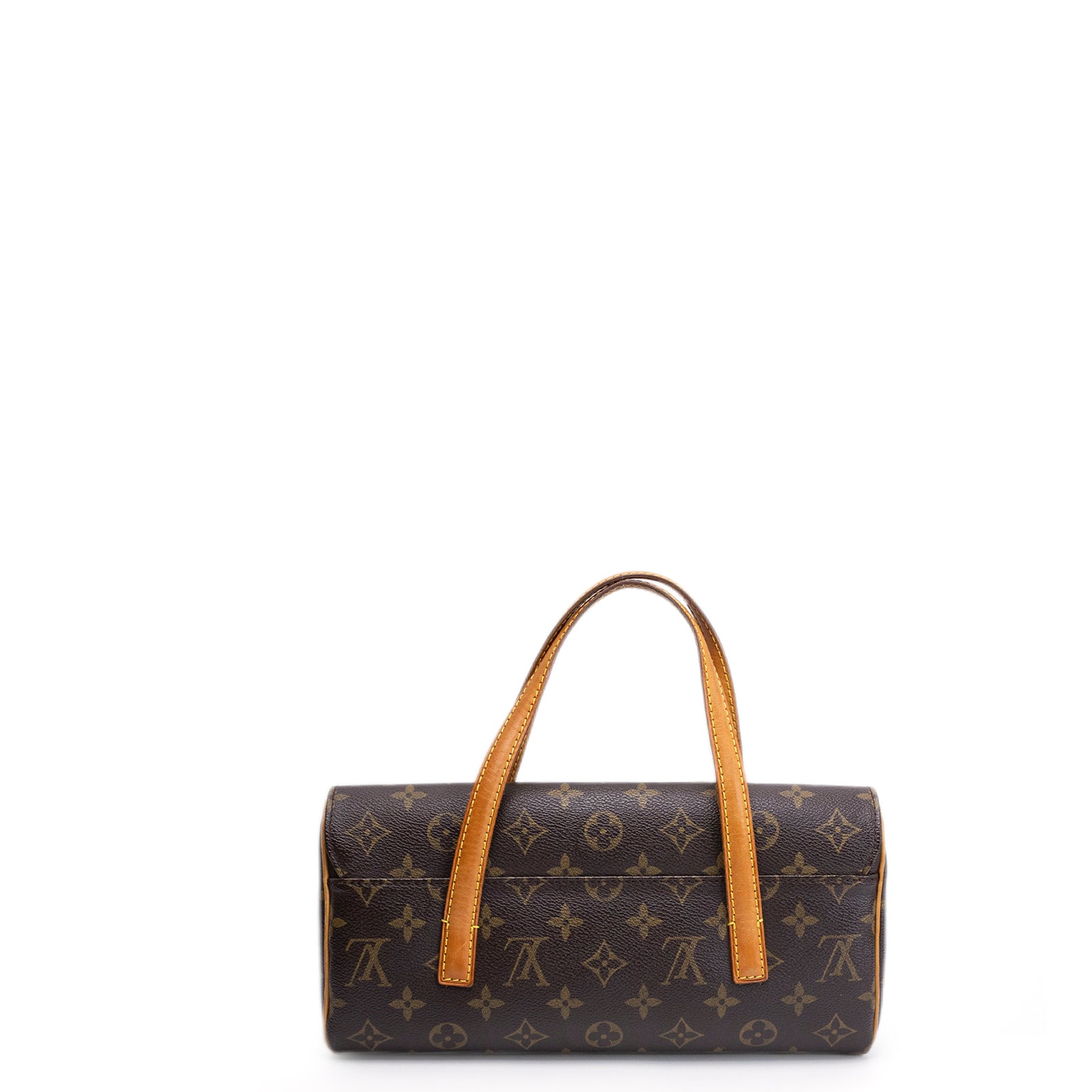 LOUIS VUITTON SORATINE MONOGRAM CANVAS HANDBAG PATENT LEATHER GHW