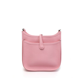 HERMES EVELYNE 23 CLEMENCE LEATHER ROSE SAKURA SHW STAMP K