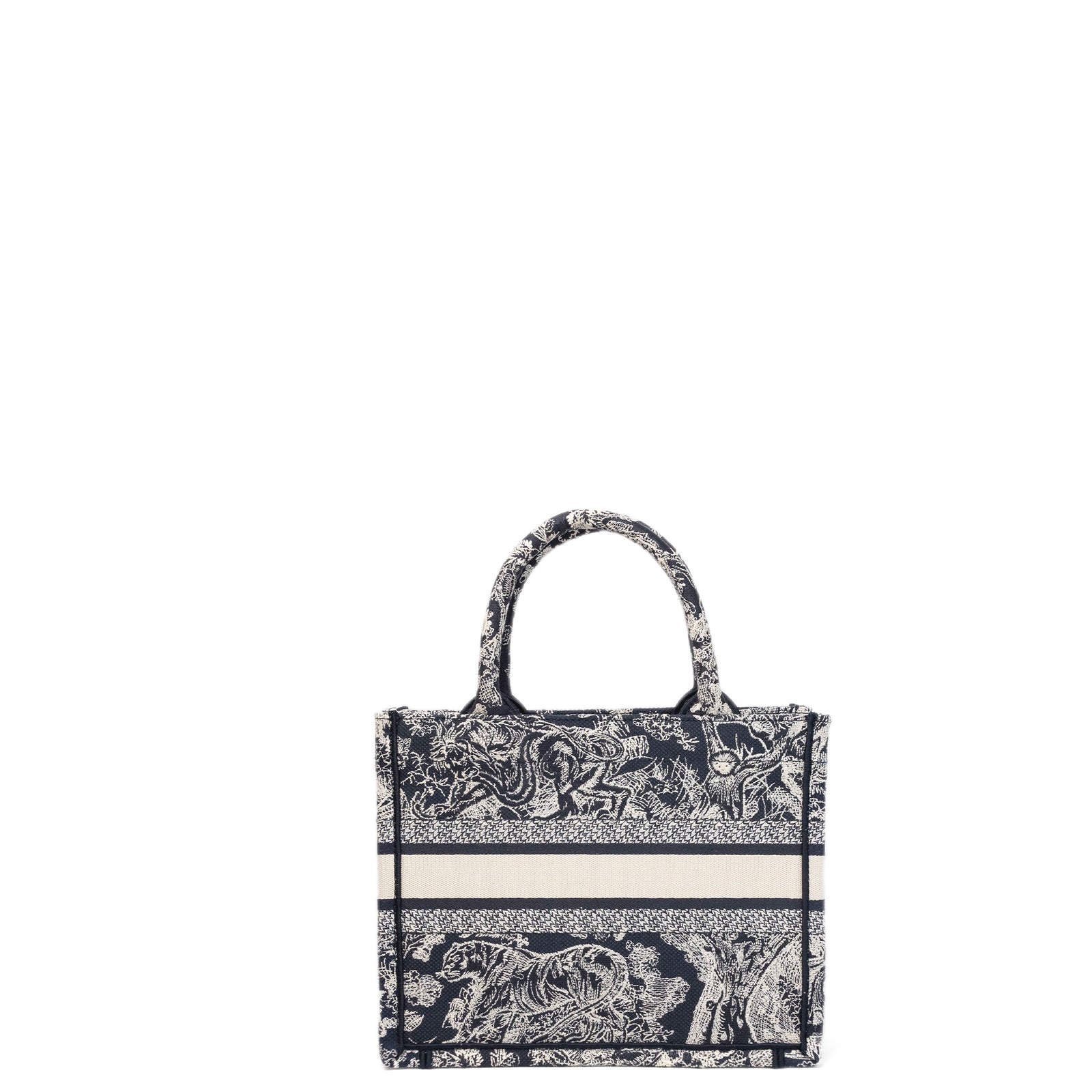 CHRISTIAN DIOR SMALL BOOK TOTE BLUE TOILE DE JOUY EMBROIDERY