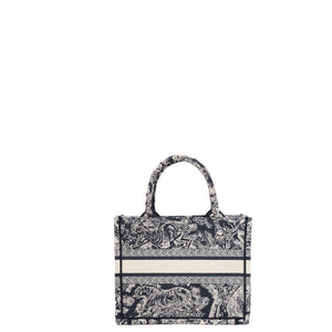 CHRISTIAN DIOR SMALL BOOK TOTE BLUE TOILE DE JOUY EMBROIDERY