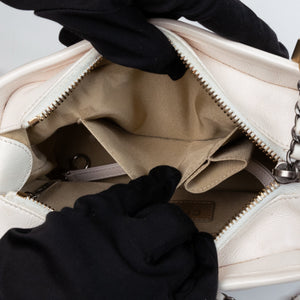 CHANEL SMALL GABRIELLE HOBO BAG WHITE CALFSKIN MULTICOLOUR HARDWARE