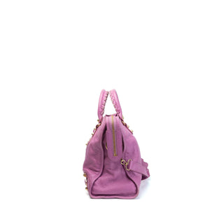BALENCIAGA MEDIUM CLASSIC CITY CROSSBODY BAG PURPLE GHW