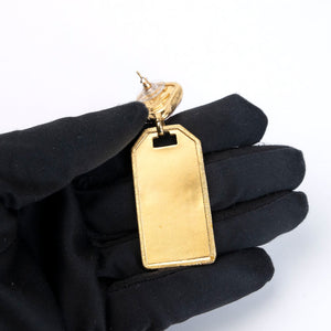 CHANEL NEW RUE CAMBON GOLD WITH OINK STONE DROP EARRINGS