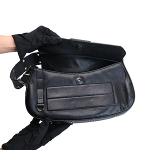 CHRISTIAN DIOR VINTAGE PUNK SHOULDER BAG BLACK SHW