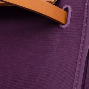 HERMES HERBAG 39 ZIP BAG HUNTER / CANVAS PURPLE SHW STAMP SQUARE O