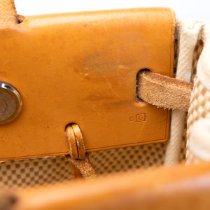 HERMES HERBAG CABAS TOILE CANVAS / VACHE LEATHER SHW