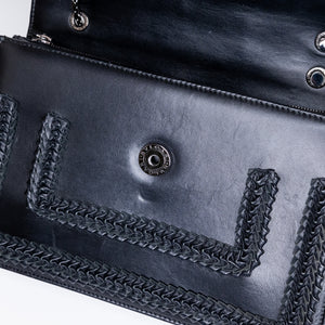 BVLGARI SERPENTI FOREVER SHOULDER BAG BLACK CALFSKIN