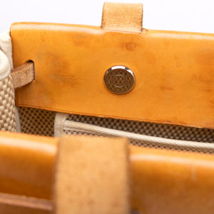 HERMES HERBAG CABAS TOILE CANVAS / VACHE LEATHER SHW