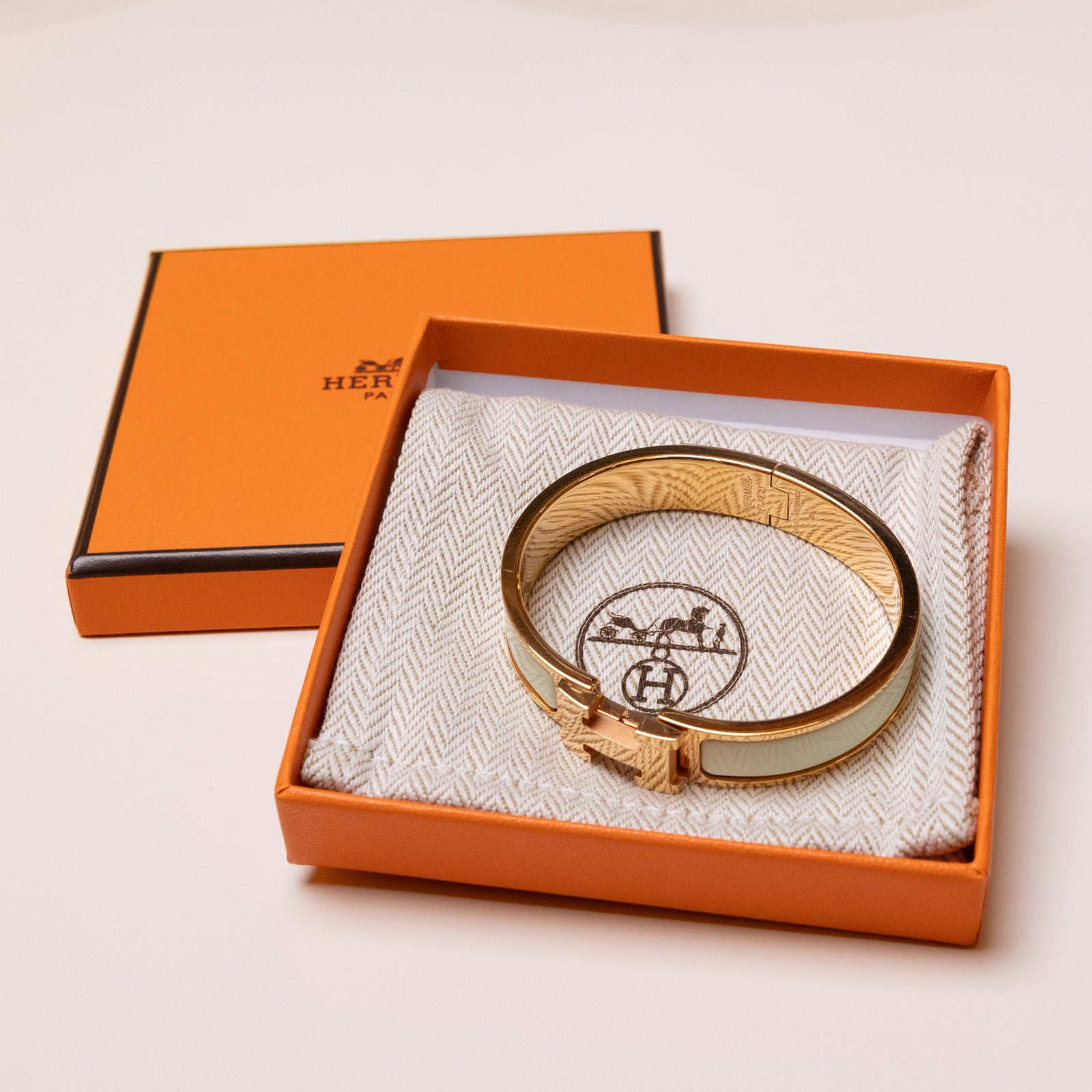 HERMES CLIC H BRACELET MINT GREEN RGHW