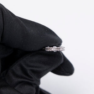 VAN CLEEF & ARPELS VINTAGE ALHAMBRA GUILLOCHE WHITE GOLD PENDANT NECKLACE
