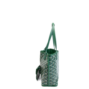 GOYARD MINI ANJOU TOTE BAG CANVAS / CALFSKIN GREEN SHW