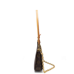 LOUIS VUITTON POCHETTE ACCESSOIRES BROWN/MULTICOLOUR  MONOGRAM CANVAS GHW (MICROCHIP)