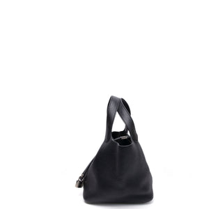HERMES PICOTIN 18 LOCK BAG BLACK SHW STAMP C