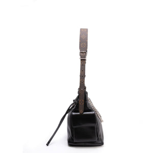 LOUIS VUITTON CARRYALL CARGO VIBE PM BLACK LAMBSKIN LEATHER SHW