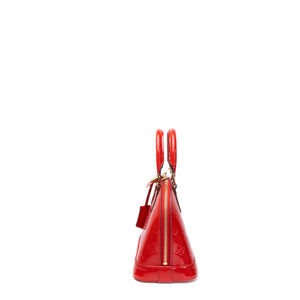 LOUIS VUITTON ALMA BB MONOGRAM PATENT RED GHW