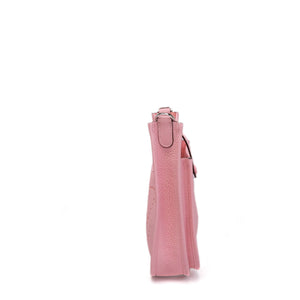 HERMES EVELYNE 23 CLEMENCE LEATHER ROSE SAKURA SHW STAMP K