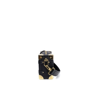 LOUIS VUITTON SIDE TRUNK PM BLACK GRAINED CALFSKIN GHW (MICROCHIP)