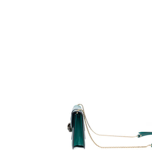BVLGARI SERPENTI FOREVER WALLET ON CHAIN CALFSKIN GREEN LGHW