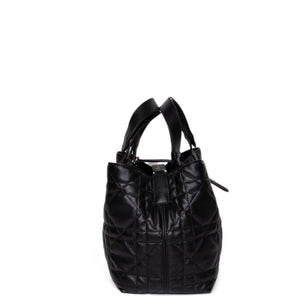 CHRISTIAN DIOR MEDIUM TOUJOURS BAG BLACK MACROCANNAGE CALFSKIN LEATHER GHW