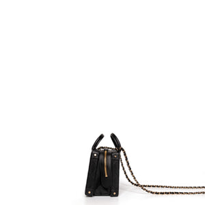 CHANEL 22B SMALL VANITY CASE CALFSKIN BLACK GHW (MICROCHIP)