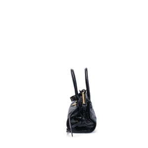 PRADA MINI BONNIE HANDBAG BLACK CALFSKIN GHW