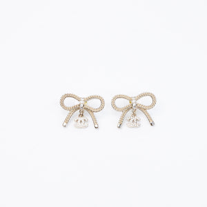 CHANEL 24K BOW CC EARRINGS