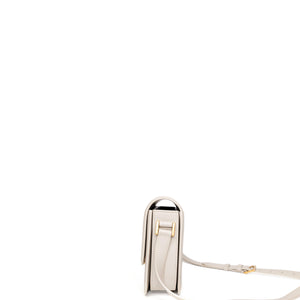 SAINT LAURENT SOLFERINO MEDIUM SATCHEL BAG WHITE CALFSKIN GHW