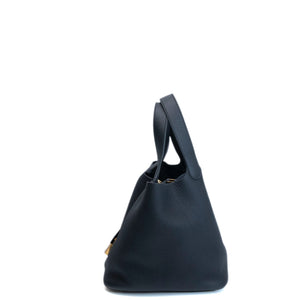 HERMES PICOTIN 22 CLEMENCE BLACK GHW STAMP K