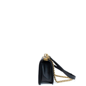 CHANEL MEDIUM LEBOY BLACK CALFSKIN LEATHER GHW