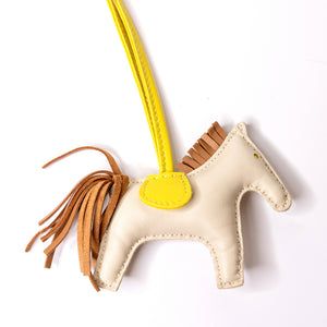 HERMES RODEO PM BAG CHARM CRAIE / CHAI / LIME STAMP B