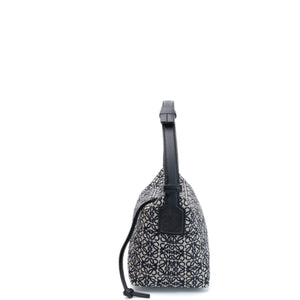 LOEWE CUBI ANAGRAM BAG JACQUARD CANVAS NAVY / BLACK GHW