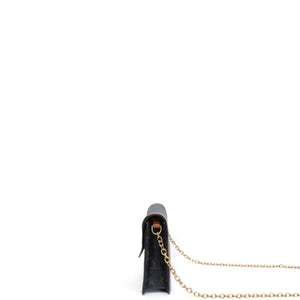 CELINE TRIOMPHE CANVAS CALFSKIN WALLET ON CHAIN TAN GHW