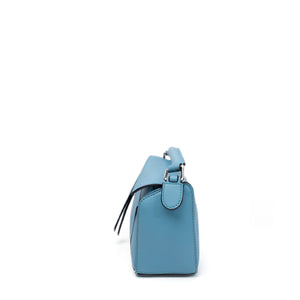 LOEWE MINI PUZZLE BAG CALFSKIN LIGHT BLUE SHW