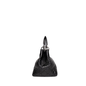CHRISTIAN DIOR VINTAGE LADY DIOR TOTE BAG BLACK SHW